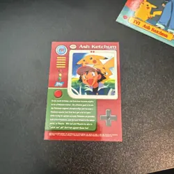 1999 Topps Pokemon TV Animation Edition Series 1 #TV1 Ash Ketchum - Image 2