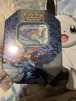 Pokemon TCG Quaquaval Ex Tin Paldea Partners New Factory Sealed 4 Boosters UK - Image 1