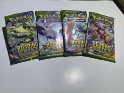 Pokemon XY Roaring Skies Booster Pack Art Set (4 Packs) Sealed - Image 1