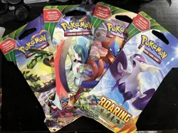 Pokemon XY Roaring Skies Booster Sleeved Blister Pack Art Set (4 Packs) Sealed - Image 1