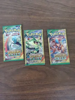 3 Packs Pokemon 2015 XY Roaring Skies Booster Pack Gallade Art Factory Sealed - Image 1