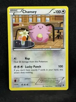 Chansey Pokemon Card, Phantom Forces Set 80/119 HP - Image 1