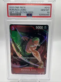 PSA 10 Roronoa Zoro ST01 013 Gift Collection 2023 One Piece Card Game English - Image 1