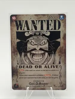 Gol D Roger Wanted Poster Manga OP13 One Piece Card English OP09-118 SP Carrying - Image 1