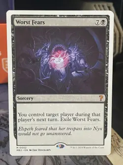 Worst Fears White Border #52 Mystery Booster 2 MTG Magic Card - Image 1