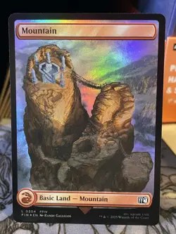 Mountain #304 FULL ART Final Fantasy Foil NM MTG Magic Card - Image 1
