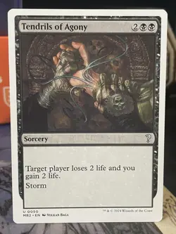 Tendrils of Agony White Border #50 Mystery Booster 2 MTG Magic Card - Image 1