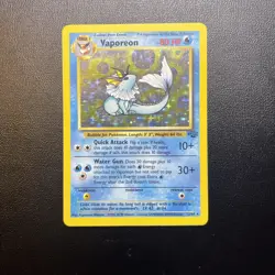 Pokemon TCG Vaporeon Jungle Set Holo Card 12/64 - Image 1