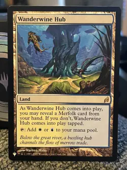 Wanderwine Hub NM/M The List Secret Lair Deck MTG Magic Card Merfolk EDH Dual - Image 1