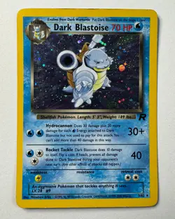 Dark Blastoise Holo Rare - 3/82 Team Rocket - Vintage Pokemon - WOTC 1999 - Image 1