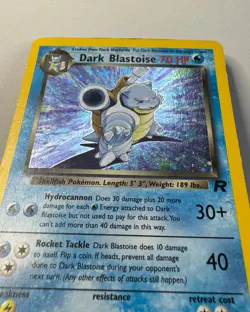 Dark Blastoise Holo Rare - 3/82 Team Rocket - Vintage Pokemon - WOTC 1999 - Image 2