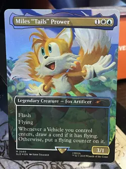 Miles Tails Prower FOIL #2085 NM/M MTG Magic Secret Lair Sonic the Hedgehog Sega - Image 1