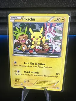 Pokemon TCG XY95 Pikachu Promo Card Black Star Rare Holo - Image 1
