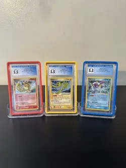 CGC 5.5 Pokemon 2007 EX Power Keepers Gold Star Flareon Jolteon Vaporeon - Image 1