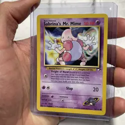 Pokemon TCG Sabrina's Mr. Mime Gym Heroes 94/132 Regular Unlimited Common LP+ - Image 2