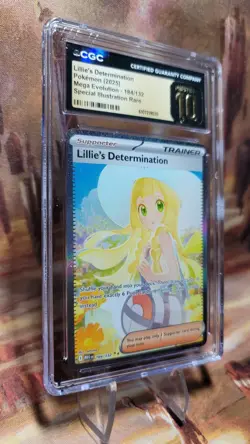 2025 POKEMON LILLIE'S DETERMINATION 184/132 SIR SPECIAL RARE CGC PRISTINE 10 - Image 3