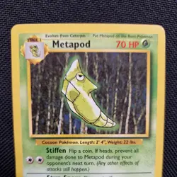 1999 Pokemon Base Set Metapod #54 Extremely LP - Image 2