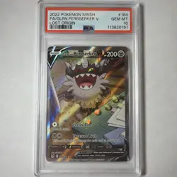 PSA 10 GALARIAN PERRSERKER V 184/196 FULL ART LOST ORIGIN POKEMON Tough Grade - Image 1