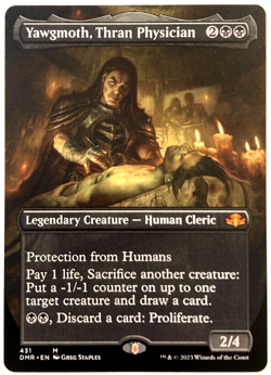 MTG Yawgmoth, Thran Physician *BORDERLESS* Dominaria Remastered 431 NM Mythic - Image 1
