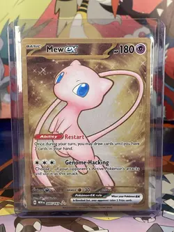 Pokemon Mew EX Metal Gold NM 205/165 Scarlet & Violet 151 Promo Card - Image 1