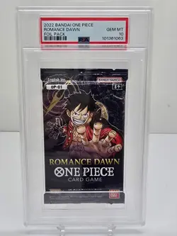PSA 10 GEM MT One Piece English Ver. 2022 OP 01 ROMANCE DAWN FOIL PACK Card Game - Image 1