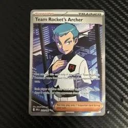 Team Rocket’s Archer 223/182 Trainer Pokemon Card Destined Rivals TCG - Image 1