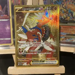 Pokemon Scarlet and Violet Koraidon EX Gold Secret Rare Card 254/198 - Image 1