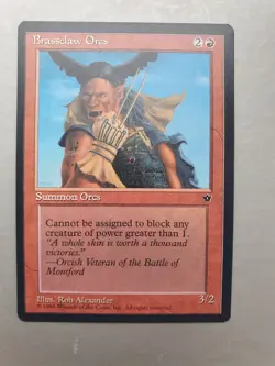 Brassclaw Orcs MTG Fallen Empires (1994) Common Red Creature NM - Image 1
