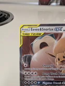 Pokemon Eevee & Snorlax GX 120/181 Sun Moon Tag Team Ultra Rare - Image 2