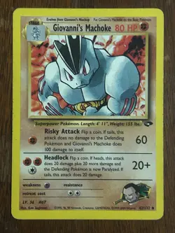 Pokemon Giovanni's Machoke Gym Challenge 42/132 Regular 80 HP English TCG - Image 1
