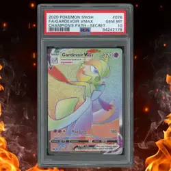 Pokemon Champion's Path GARDEVOIR VMAX 076/073 Secret Rainbow Rare PSA 10 - Image 1