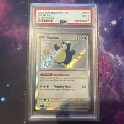 2024 POKEMON PAF EN-PALDEAN FATES SHINY RARE #202 SNORLAX PSA 9 Graded English - Image 1
