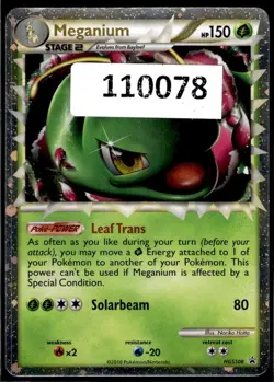 (110078) MEGANIUM PRIME HGSS08 Ultra Rare HGSS BLACK STAR Pokemon Promo Card - Image 1