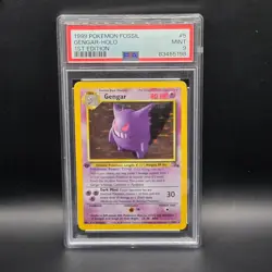 1999 POKEMON FOSSIL 1ST EDITION #5 GENGAR-HOLO PSA 9 - Image 1