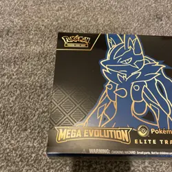 Sealed Pokemon Center Elite Trainer Box ETB Mega Evolutions Lucario Small Tear - Image 3