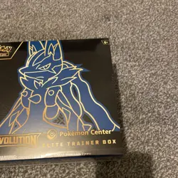 Sealed Pokemon Center Elite Trainer Box ETB Mega Evolutions Lucario Small Tear - Image 4