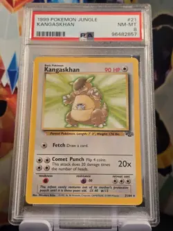 1999 Pokemon Kangaskhan #21/64 Jungle Unlimited Rare Card PSA 8 NM-MT - Image 2