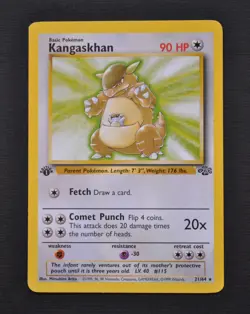 Kangaskhan 21/64 1st Edition Non-Holo Jungle Pokemon TCG NM - Image 1