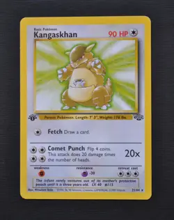 Kangaskhan 21/64 1st Edition Non-Holo Jungle Pokemon TCG NM - Image 1