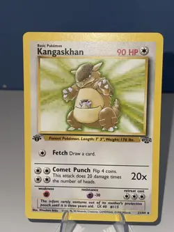 Pokemon TCG Kangaskhan 21/64 Jungle Regular 1st Edition Non Holo - NM - Image 1