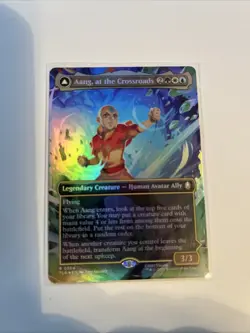 MTG: Aang, At The Crossroads Borderless Foil NM Avatar The Last Airbender - Image 1