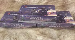THREE Magic the Gathering MtG DOUBLE MASTERS 2022 Draft Booster Box SEALED - Image 1