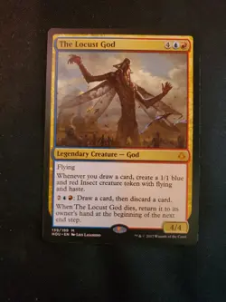 The Locust God NM Hour of Devastation Regular MTG Magic The Gathering - Image 1