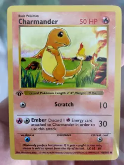 1999 Pokemon Shadowless 1st Edition Base Set Charmander #46 - Image 4