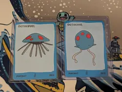 Pokenots 151 Octocool 0072 and Octocruel 0073 Dysfunctional Passholders NM Cards - Image 1