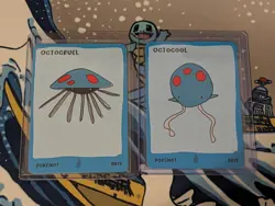 Pokenots 151 Octocool 0072 and Octocruel 0073 Dysfunctional Passholders NM Cards - Image 2