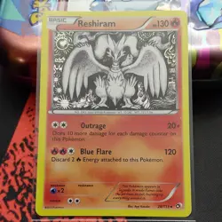 Pokemon Reshiram Holo Rare Legendary Treasures 28/113 Basic 130HP Pokemon TCG - Image 1