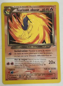 Pokemon Card - Dark Quilava Neo Destiny 39/105 Feurisson Obscur French NM Rare - Image 2