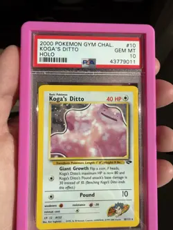2000 POKEMON GYM CHALLENGE HOLO #10 KOGA'S DITTO PSA 10 W/ Guard - Image 1