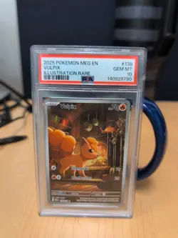 Pokemon TCG Mega Evolution Vulpix Illustration Rare Card 138/132 PSA 10 - Image 1